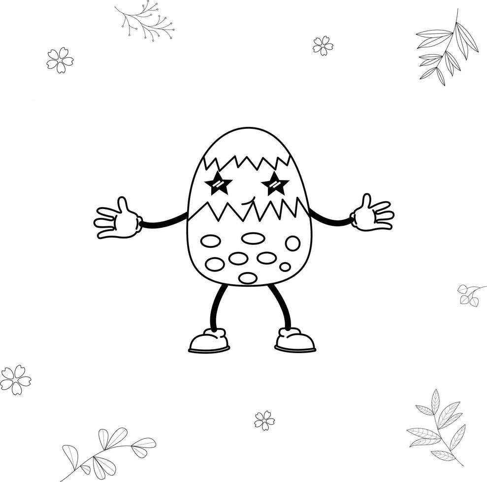 dinosaur egg happy vector