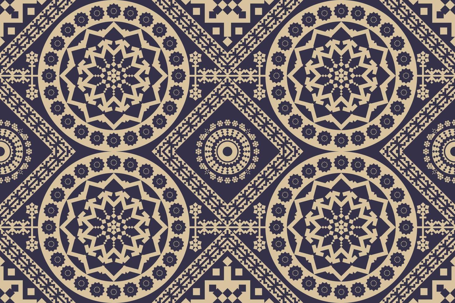 diseño de fondo tradicional de patrones sin fisuras étnicos para alfombra, papel pintado, ropa, envoltura, batik, tela, patrón de bordado. vector