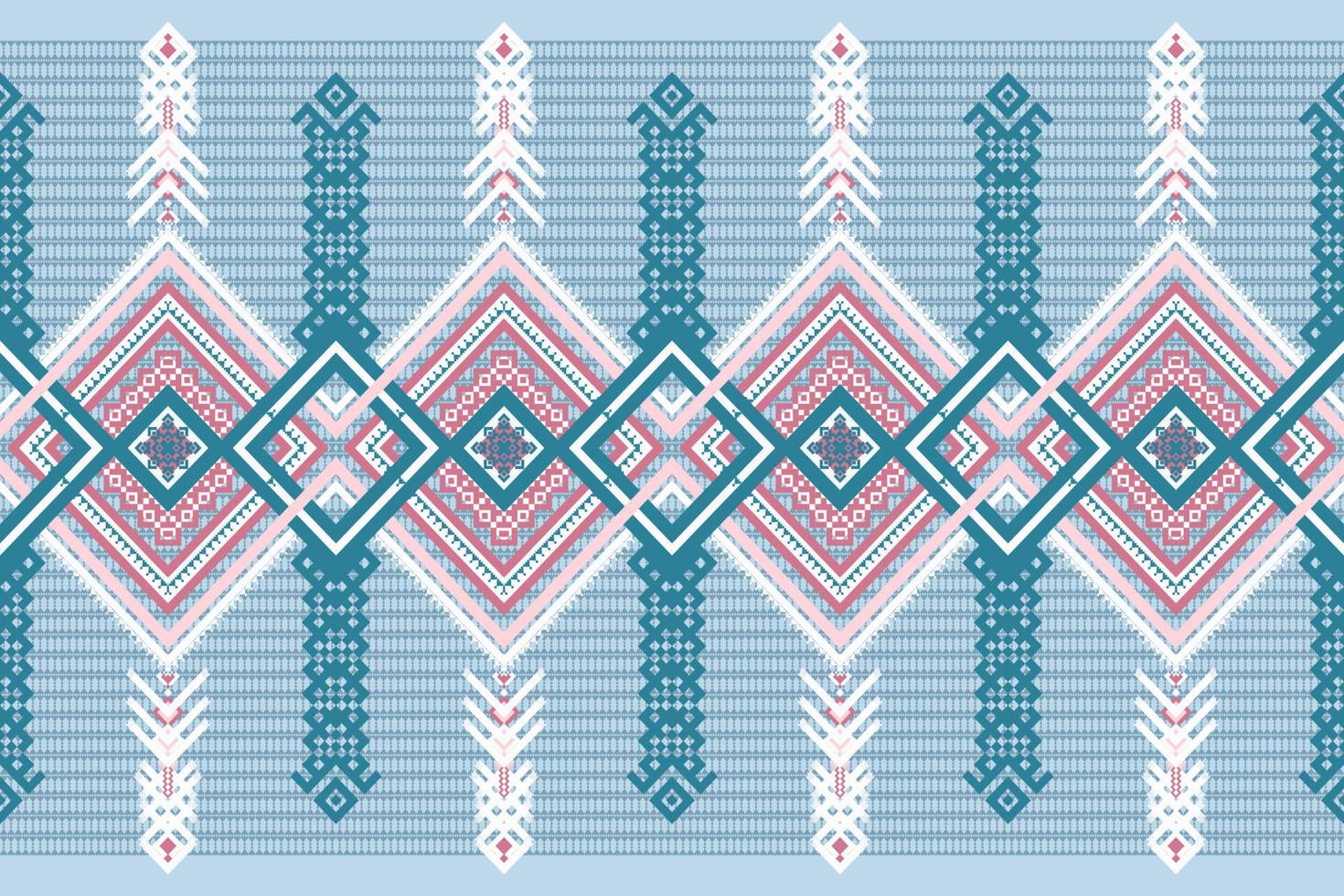 Geometric design ethnic oriental ikat pattern and other Asian countries. vector