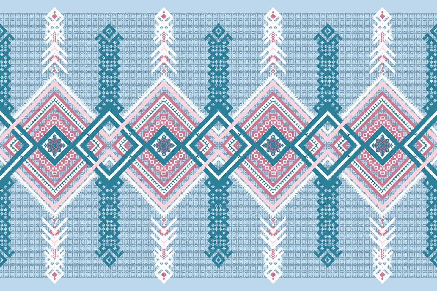 Geometric design ethnic oriental ikat pattern and other Asian countries. vector