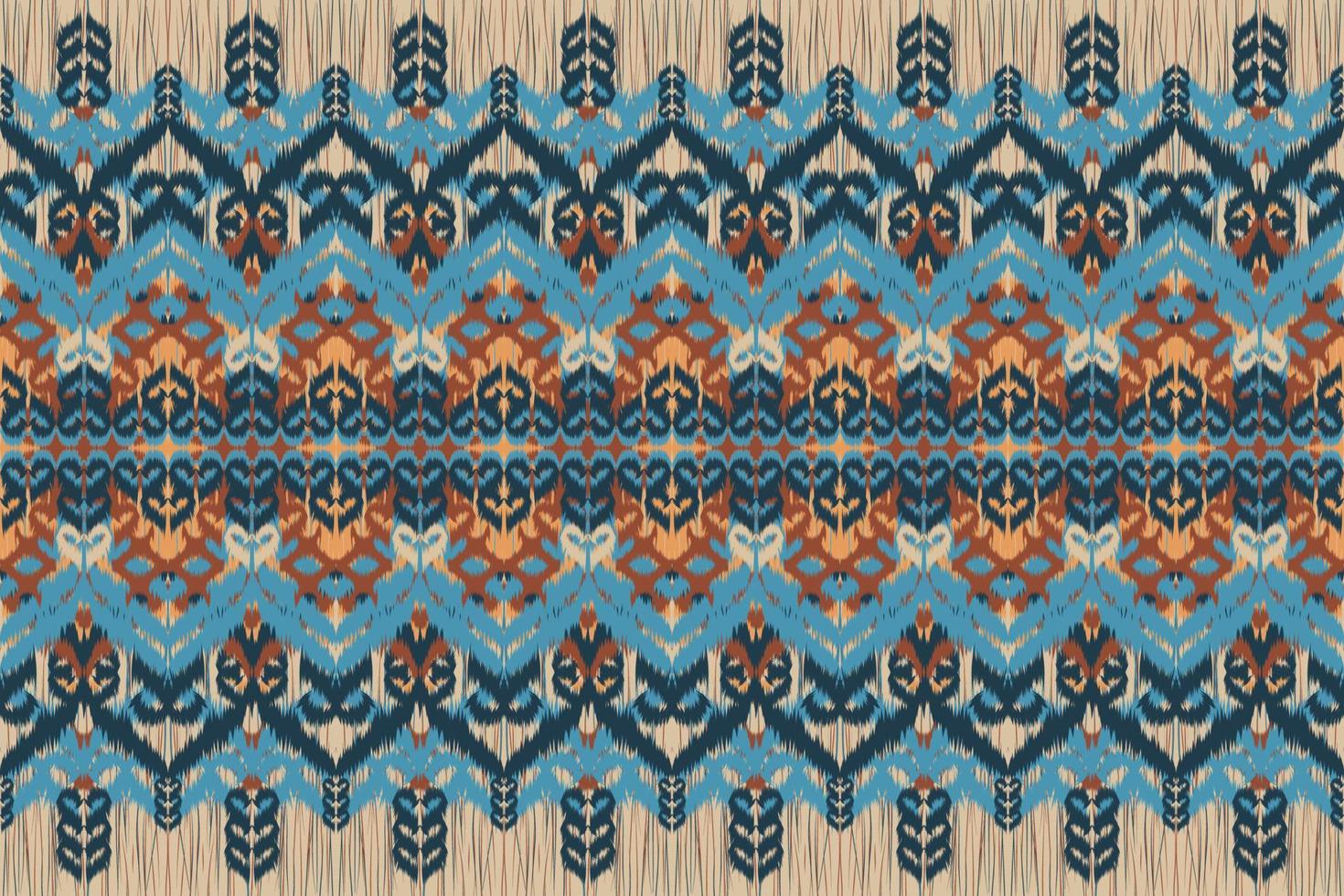 Ethnic ikat chevron pattern background Traditional pattern on the fabric in Indonesia and other Asian countries vector