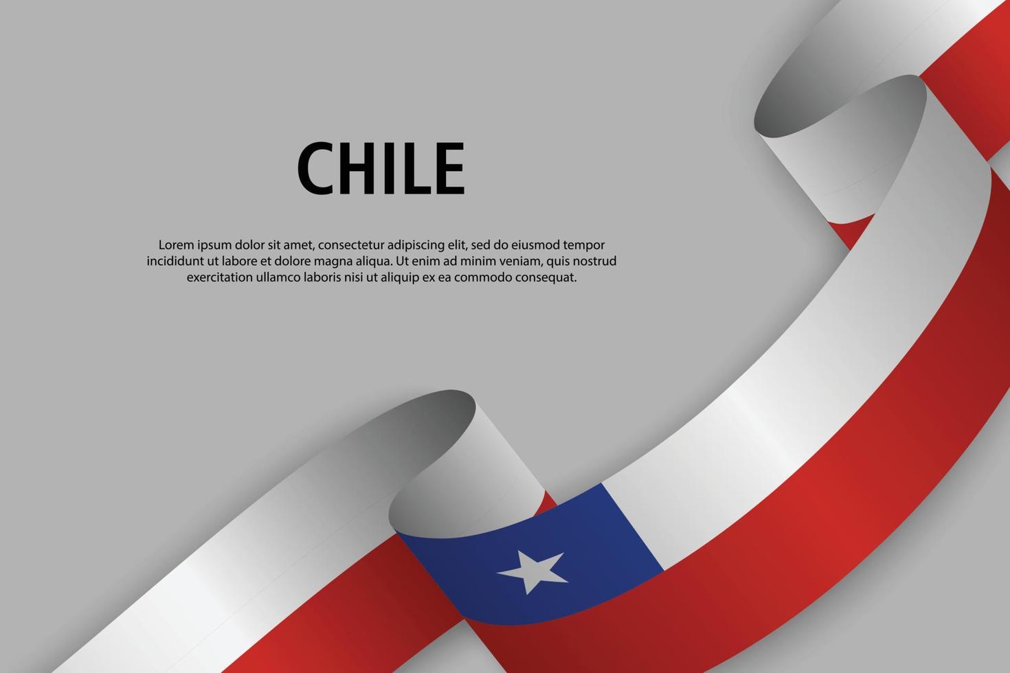 cinta ondeante con bandera, ilustración vectorial vector