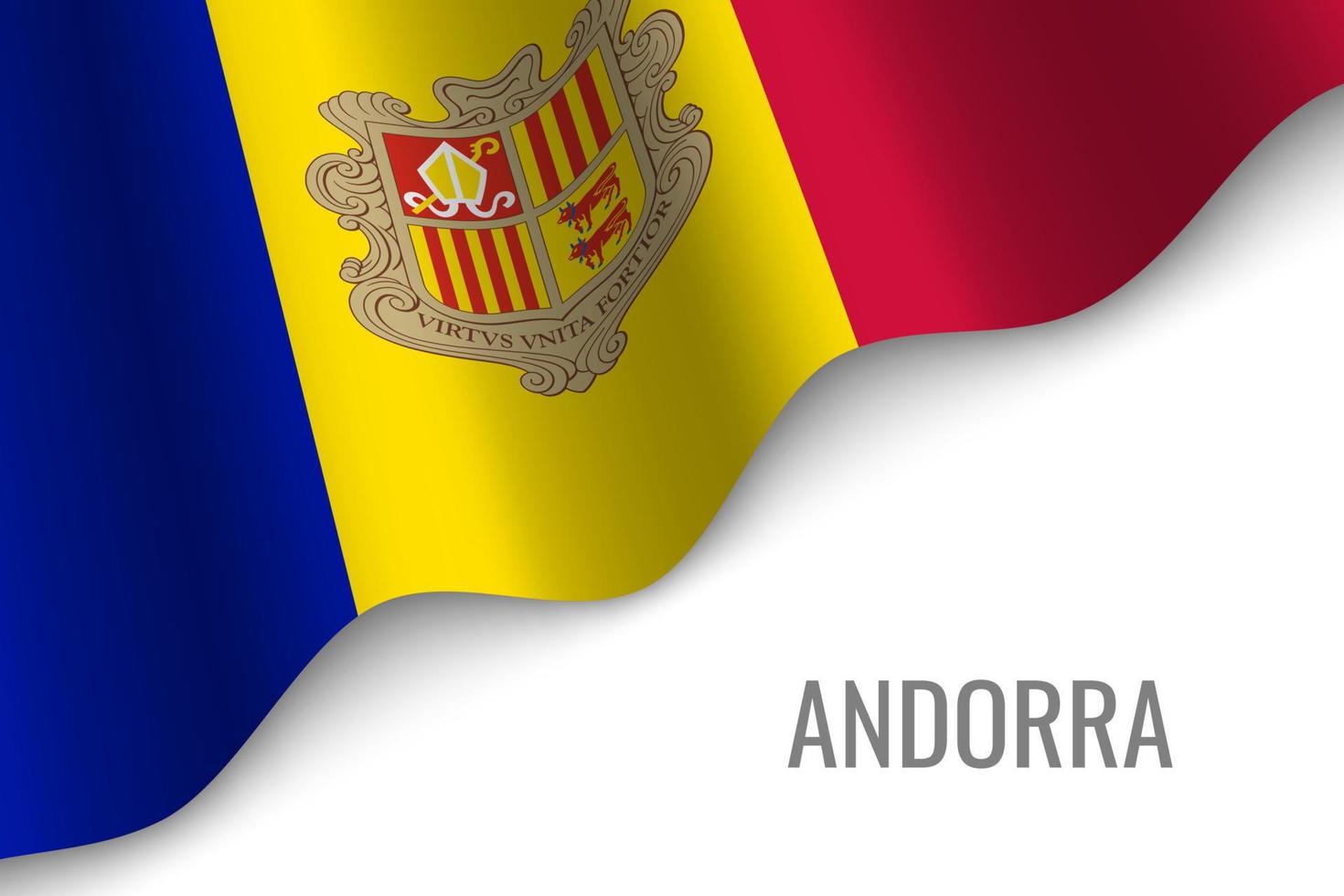 bandera ondeante con copyspace vector