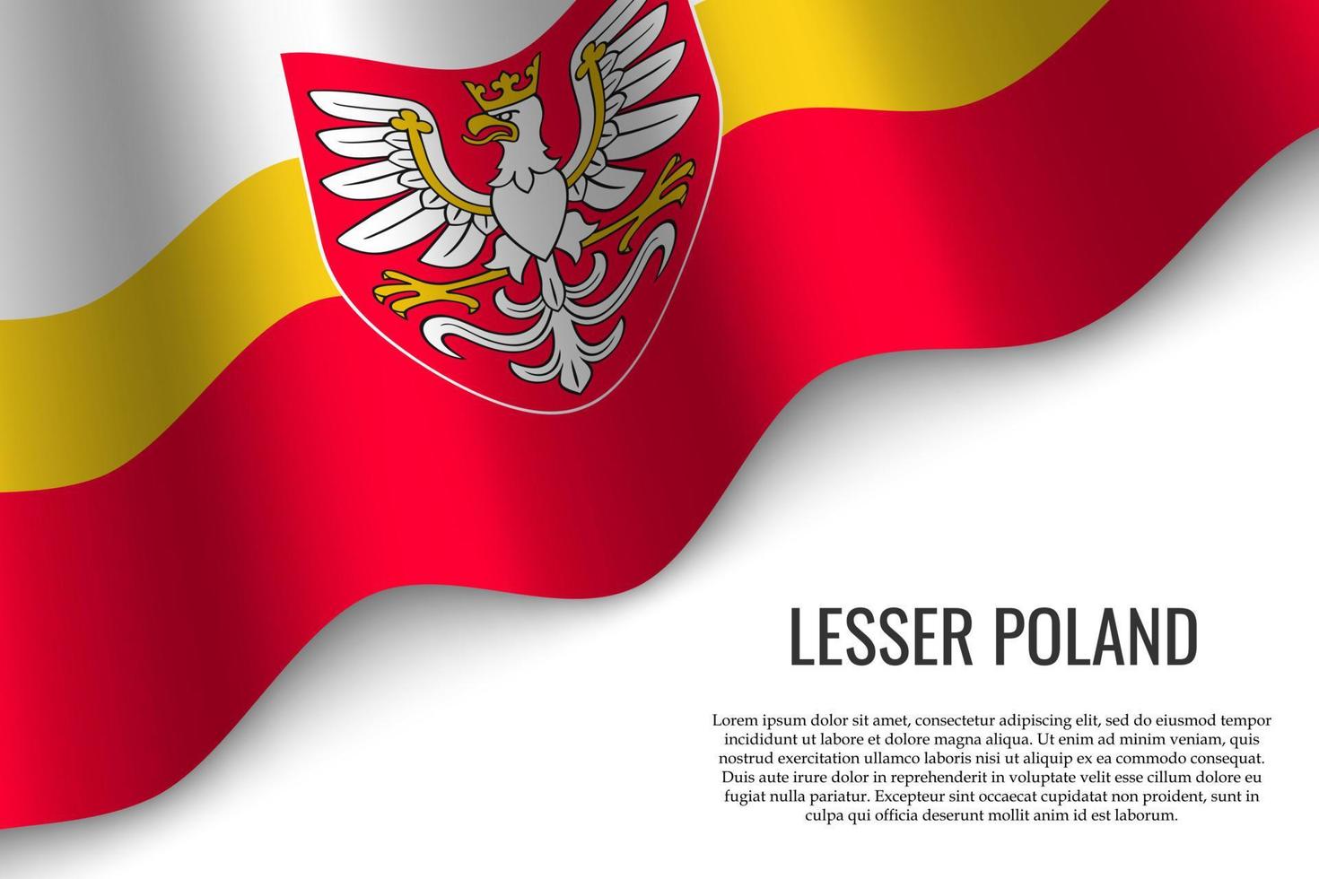 waving flag region of Poland vector