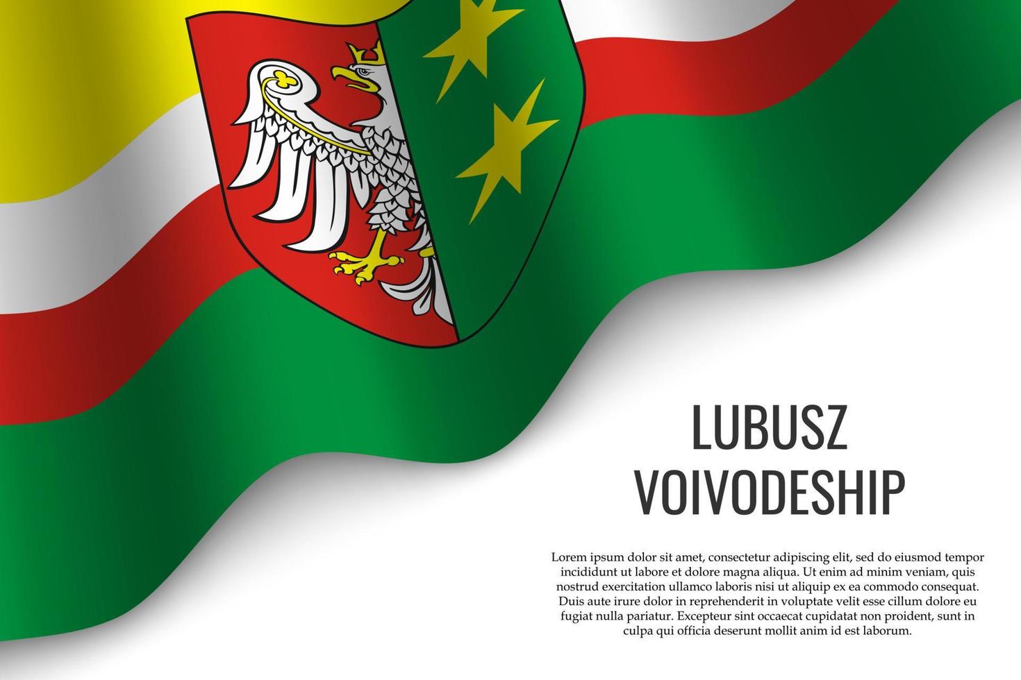 waving flag region of Poland vector