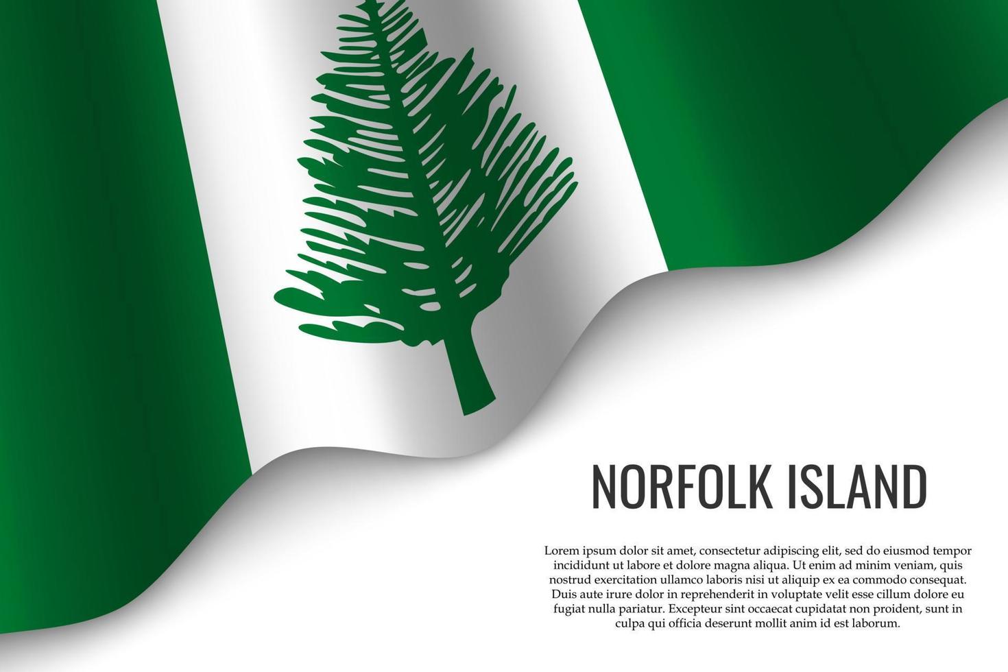 waving flag on white background. vector