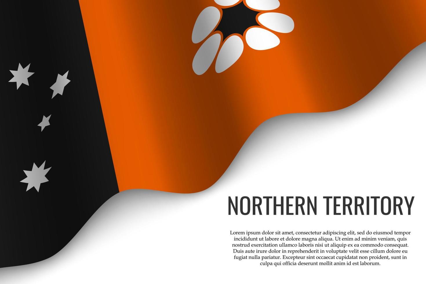 waving flag on white background. vector