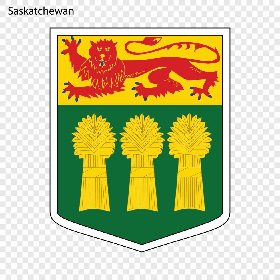 emblema de saskatchewan, provincia de canadá vector