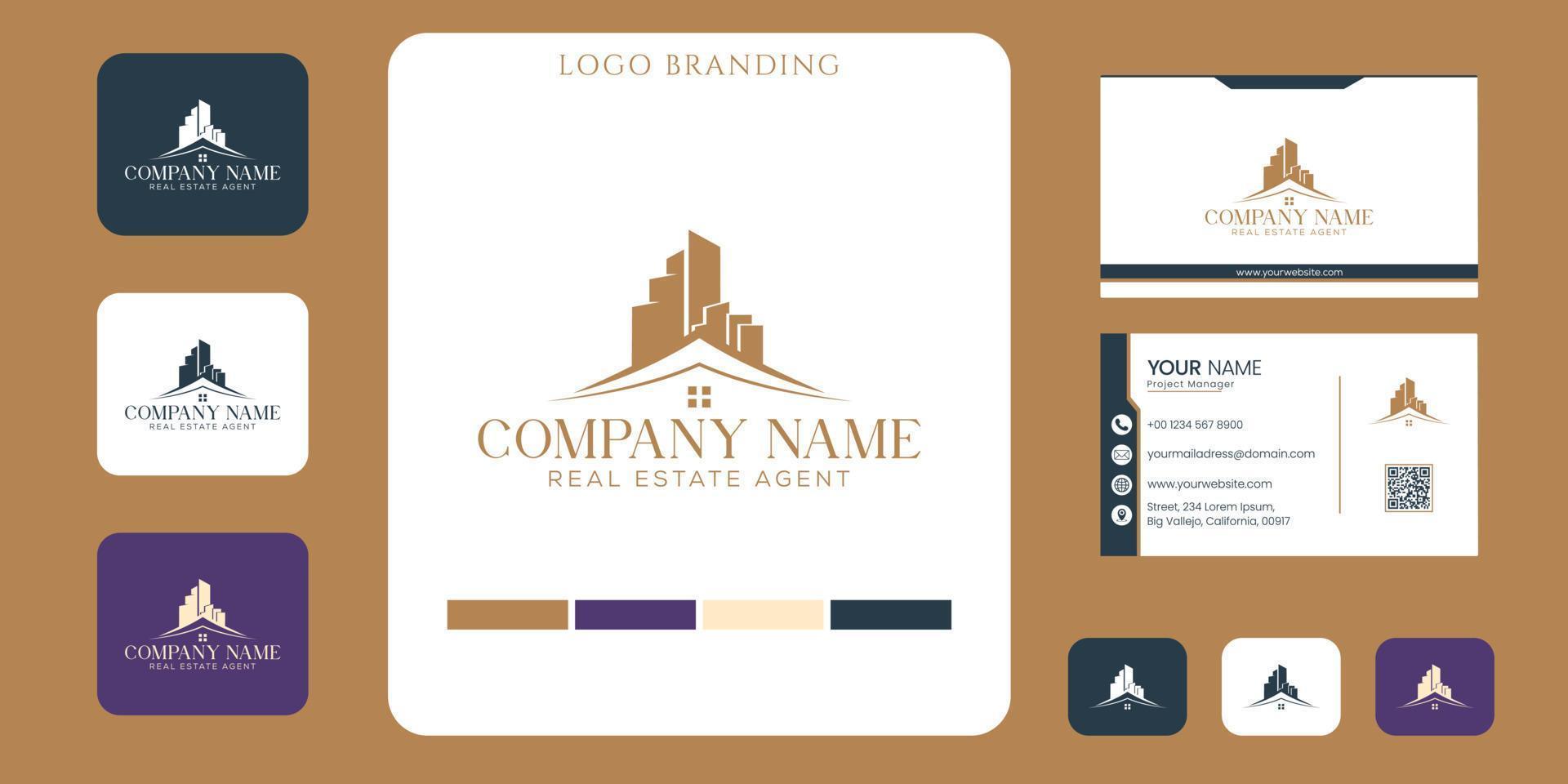 Real estate logo and business branding template design inspiration vector