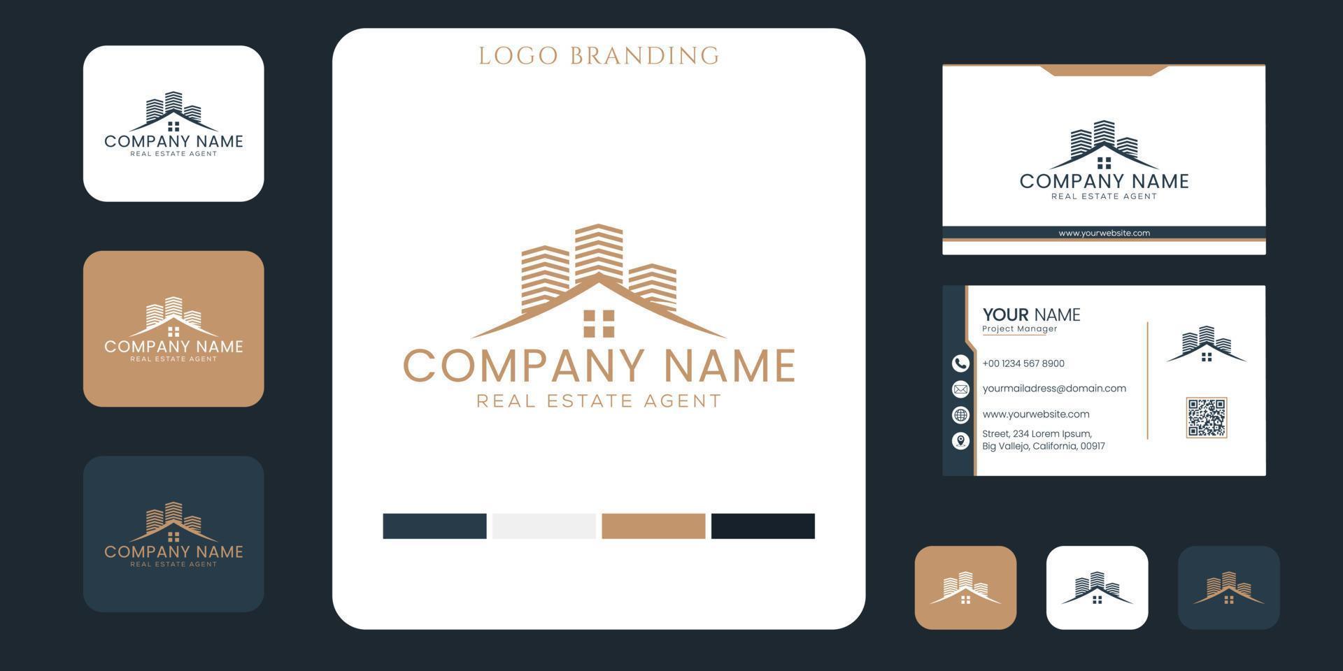 Real estate logo and business branding template design inspiration vector
