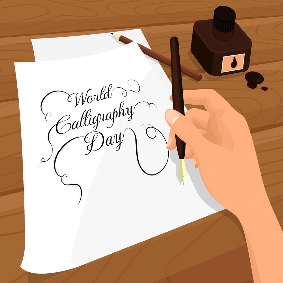 Event Calligraphy Day Concept Lettering vector