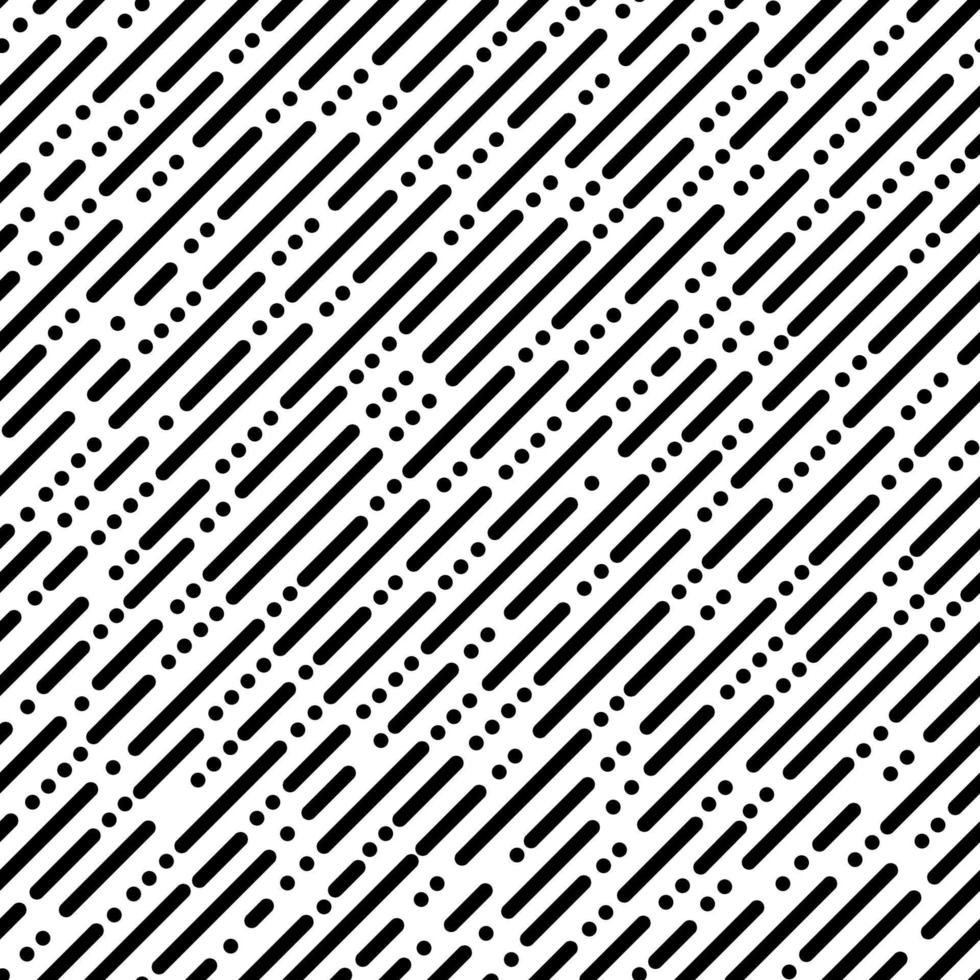 Black and white geometric background with dotted line. vector