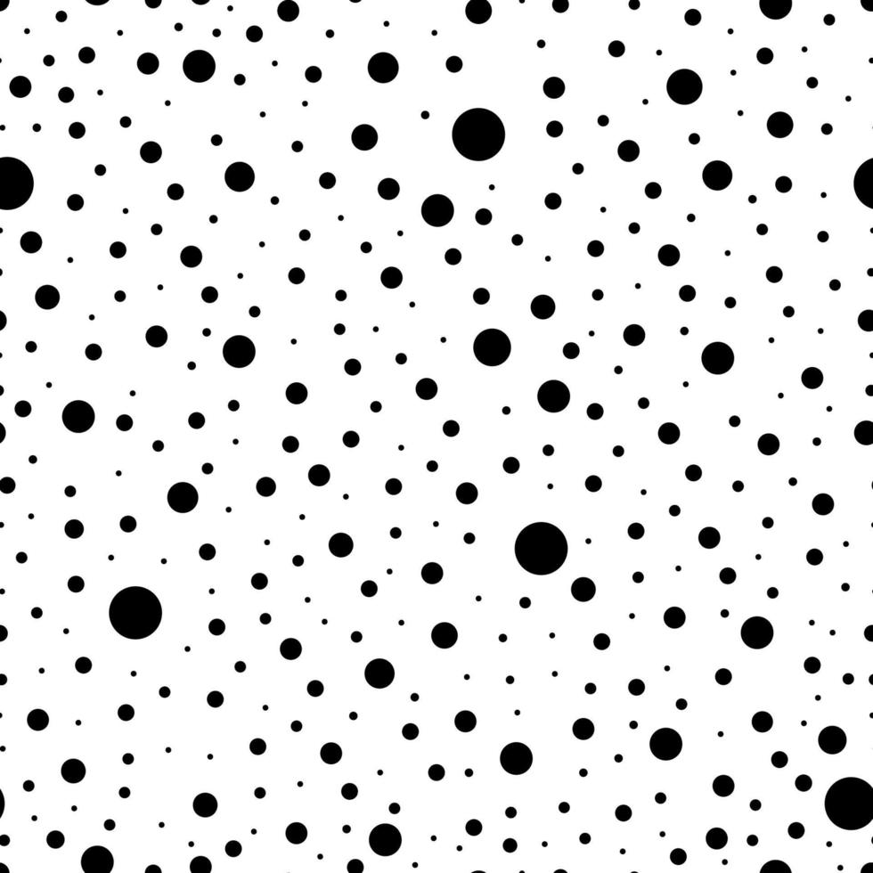 Black dots pattern. Geometric seamless background. vector