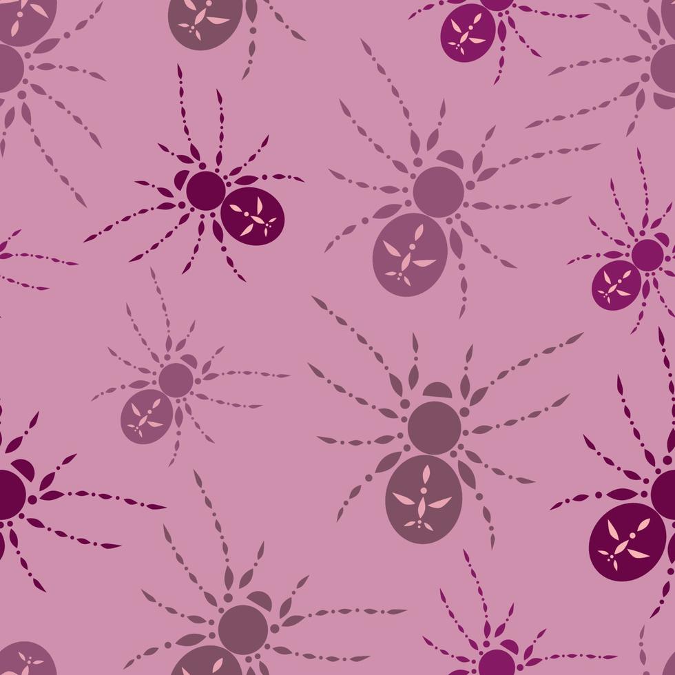 seamless vector pattern in pink shades with colored flying butterflies and love