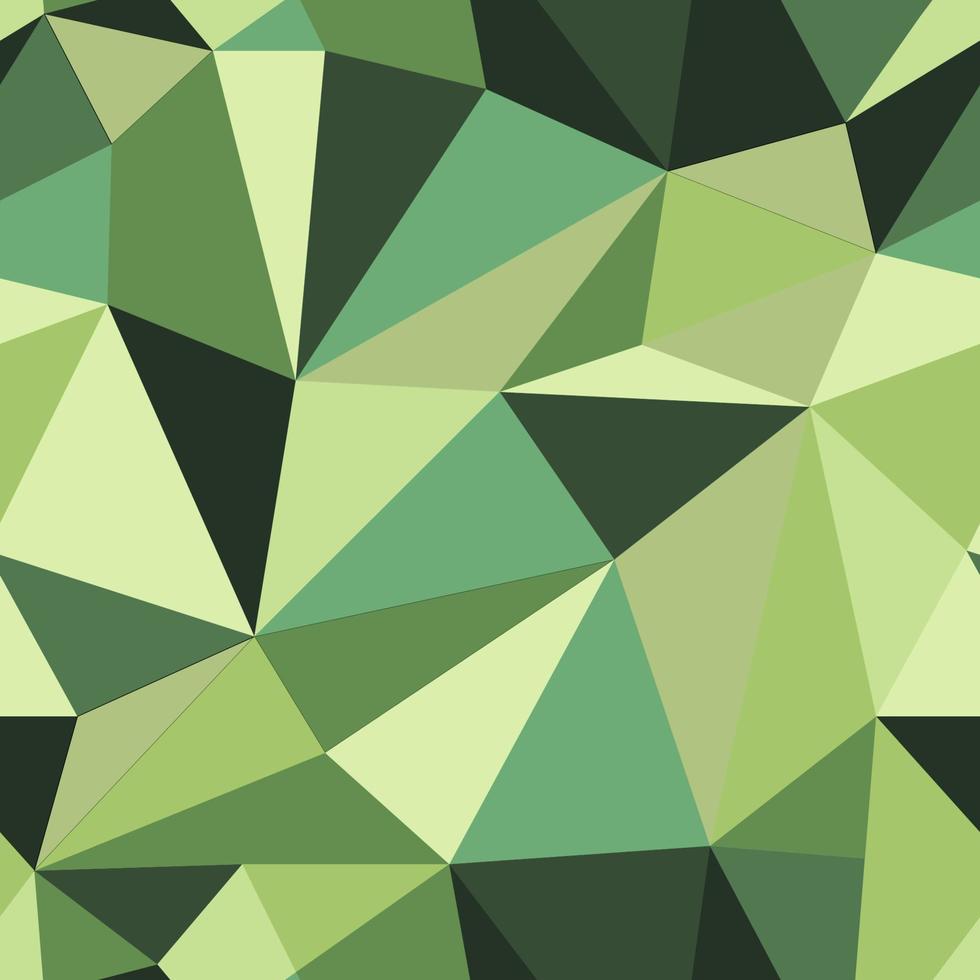 Green triangles background. vector