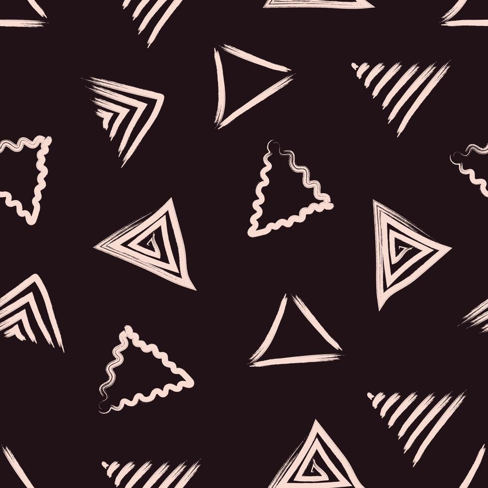 Brown background with triangles. Seamless vector pattern.