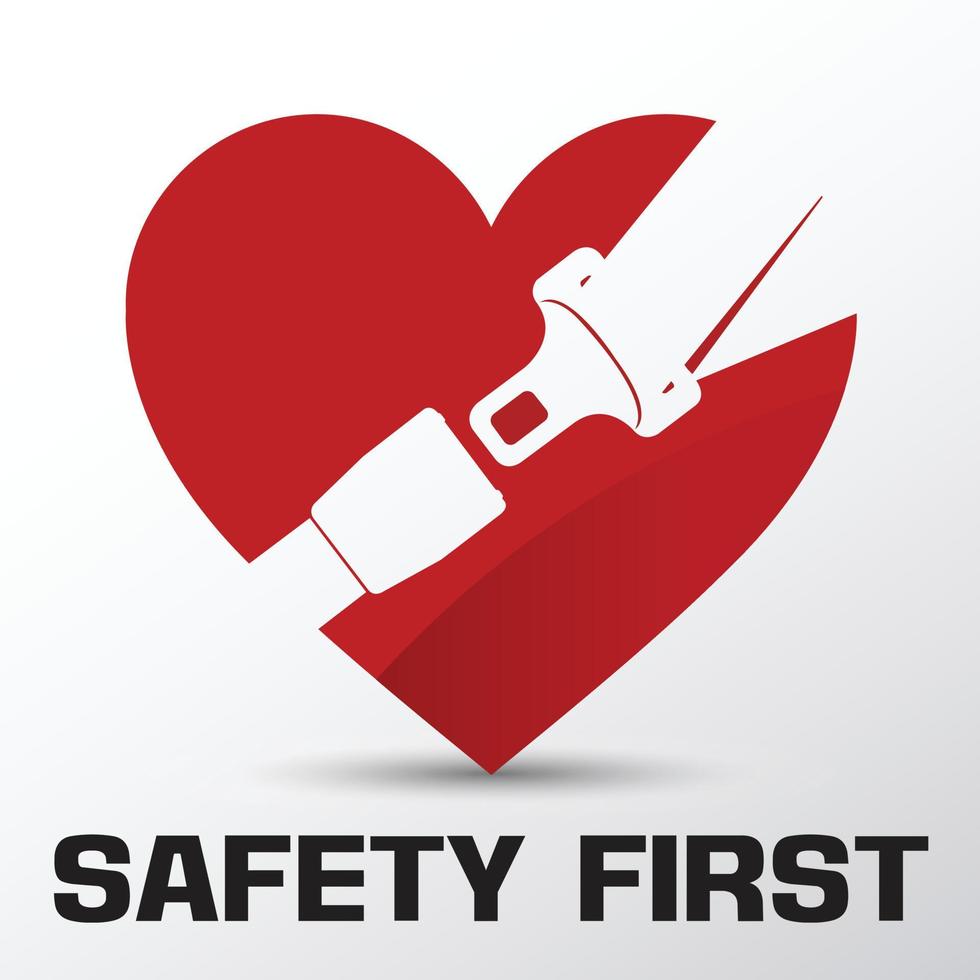 safety first icon vector illustration.