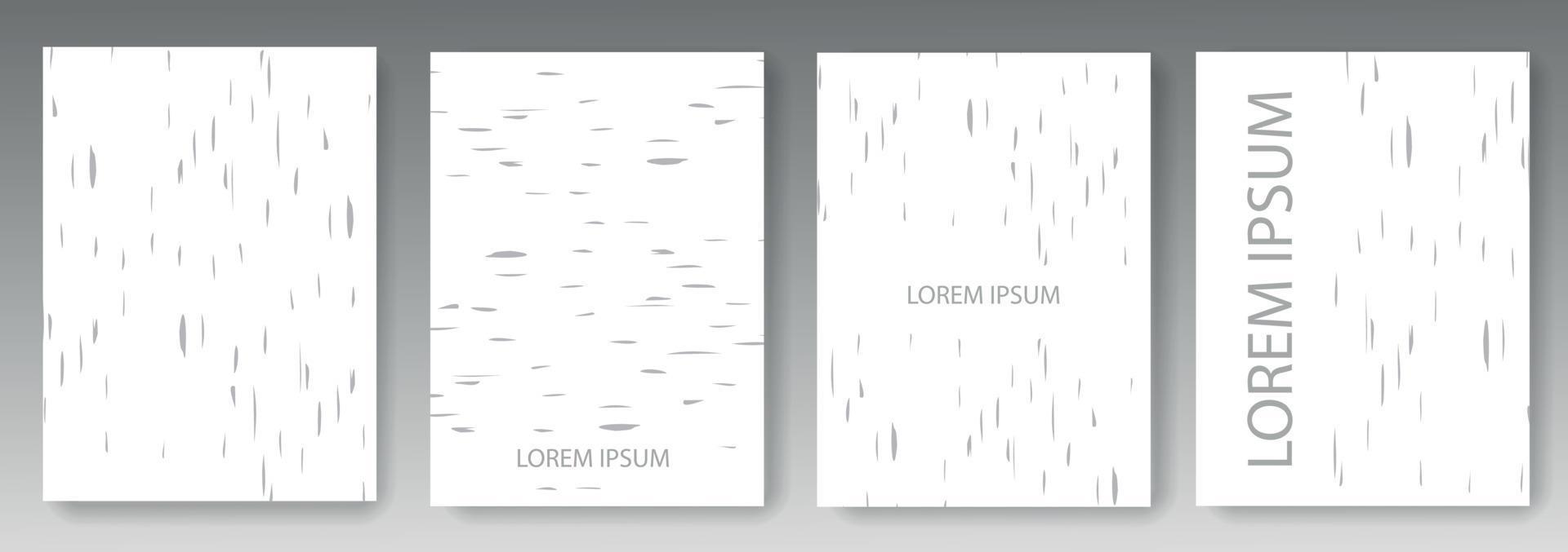 Set collection of white backgrounds with gray raindrops vector