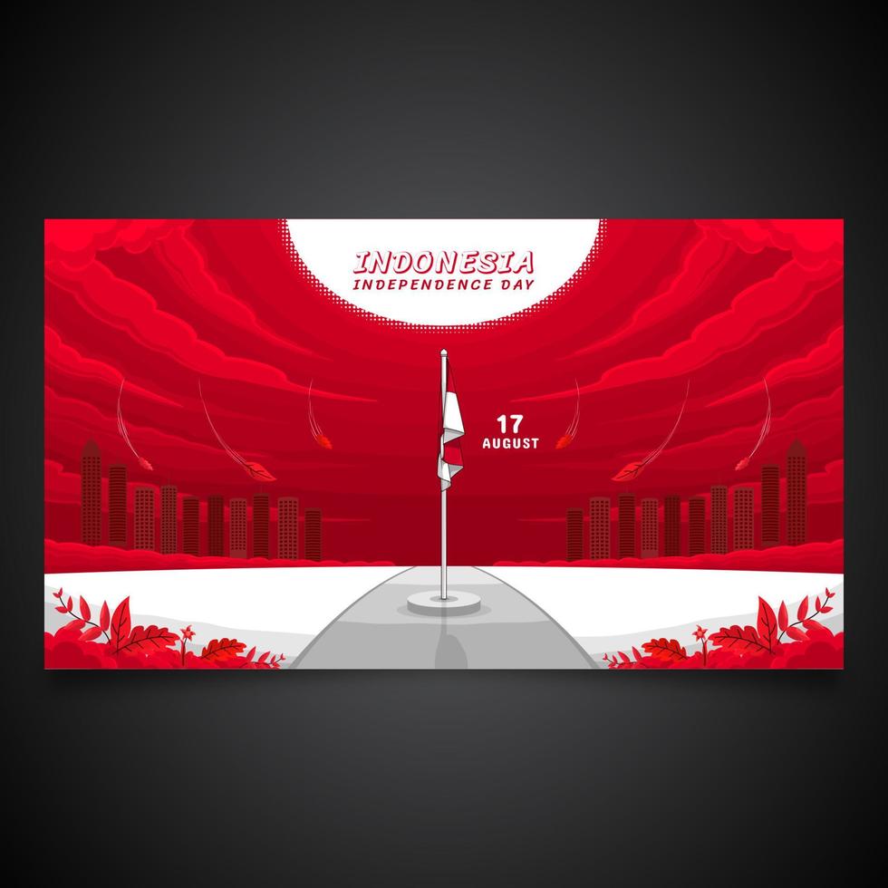 Indonesia independence day Background vector