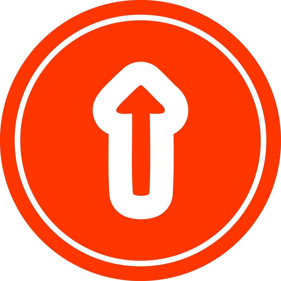 pointing arrow circular icon vector