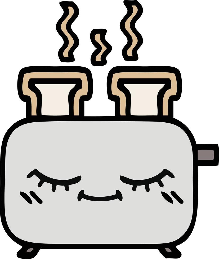 cute cartoon of a toaster vector