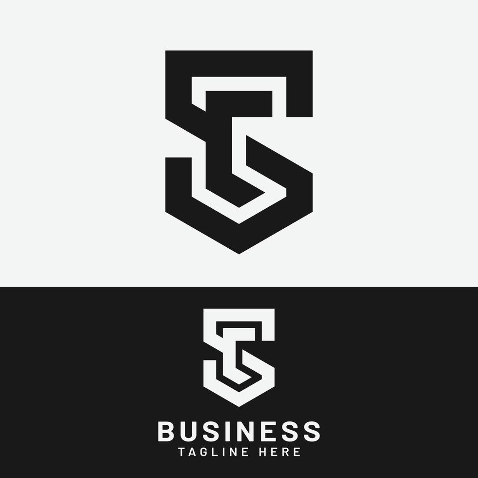 S C SC CS Letter Monogram Initial Logo Design Template vector