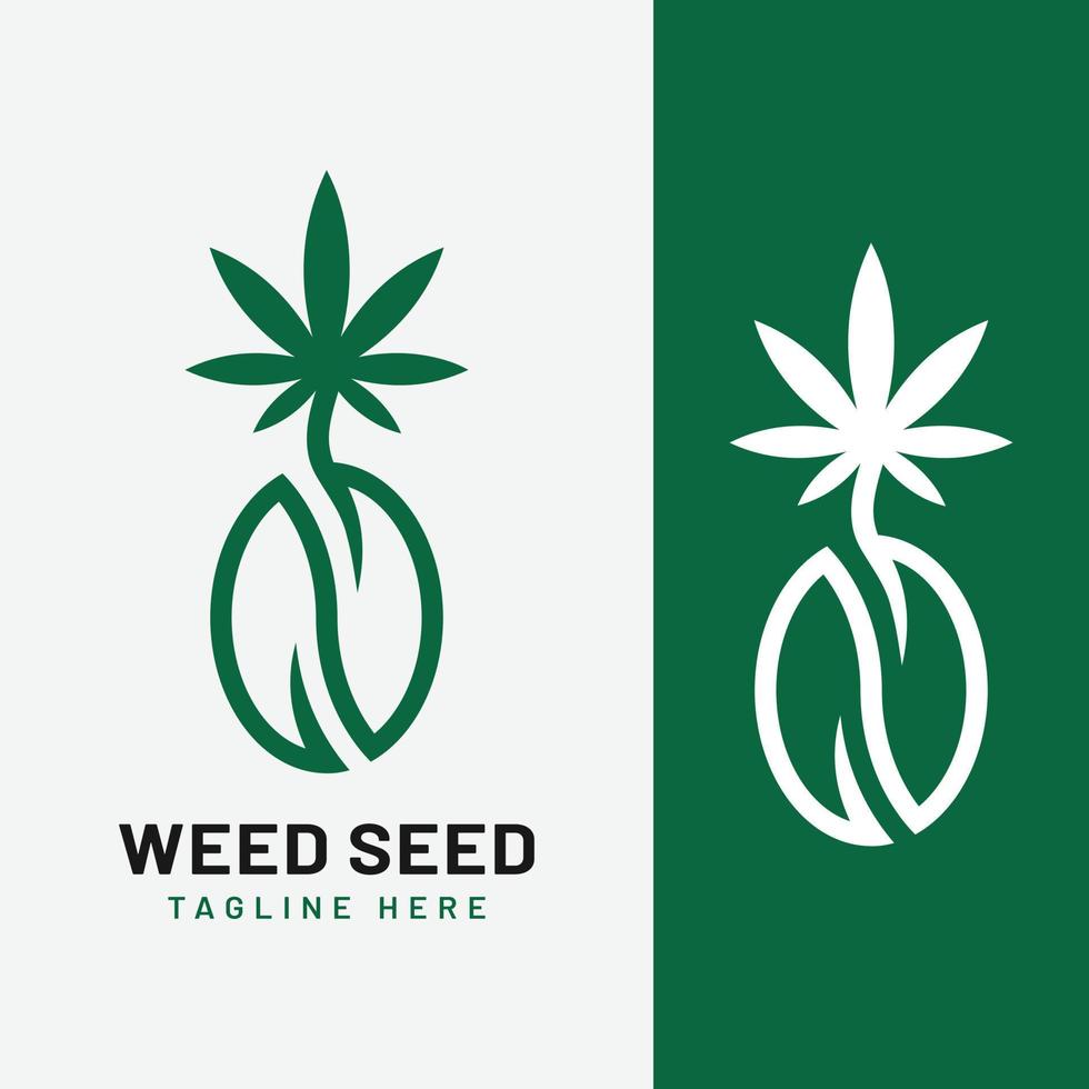 Letter Initial N Weed Seed Logo Design Template vector