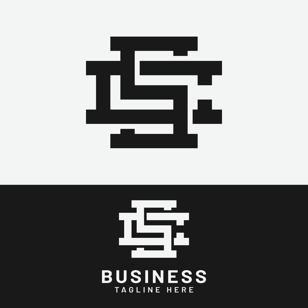 plantilla de diseño de logotipo inicial de monograma de letra sc sc cs vector