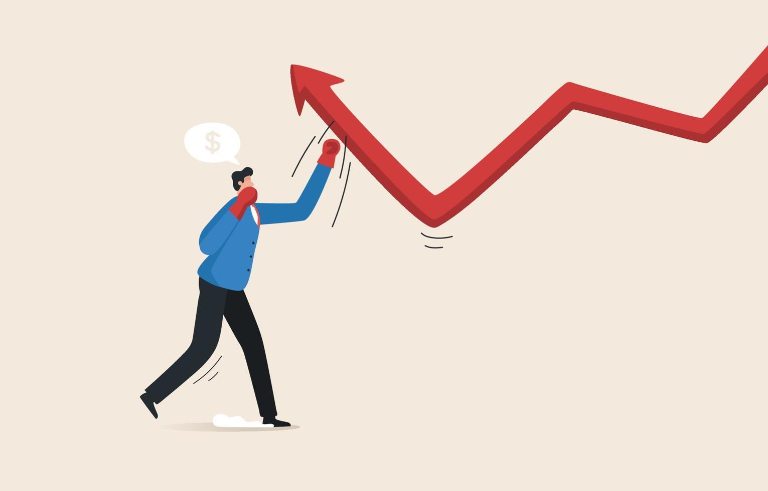Strategies to beat the stock market Or the crypto-currency market in a downtrend crisis. Protecting capital in a recession. vector