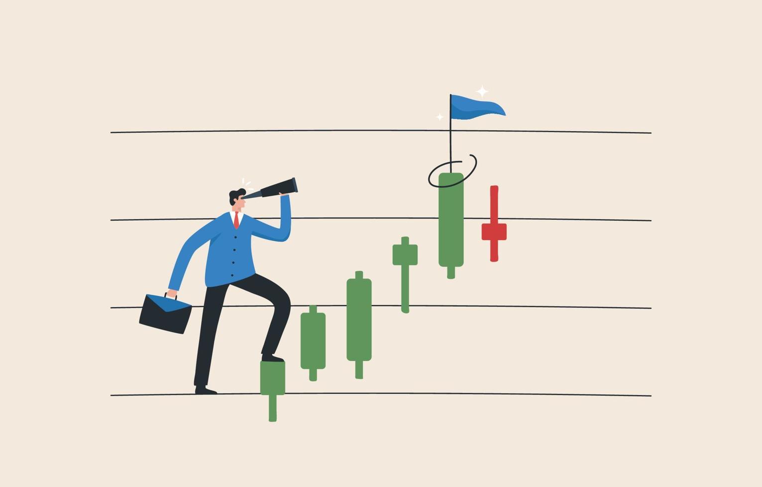 Take Profit. Setting the profit target point on the chart line. Profitability in an uptrend market.  stock market or crypto currency. vector