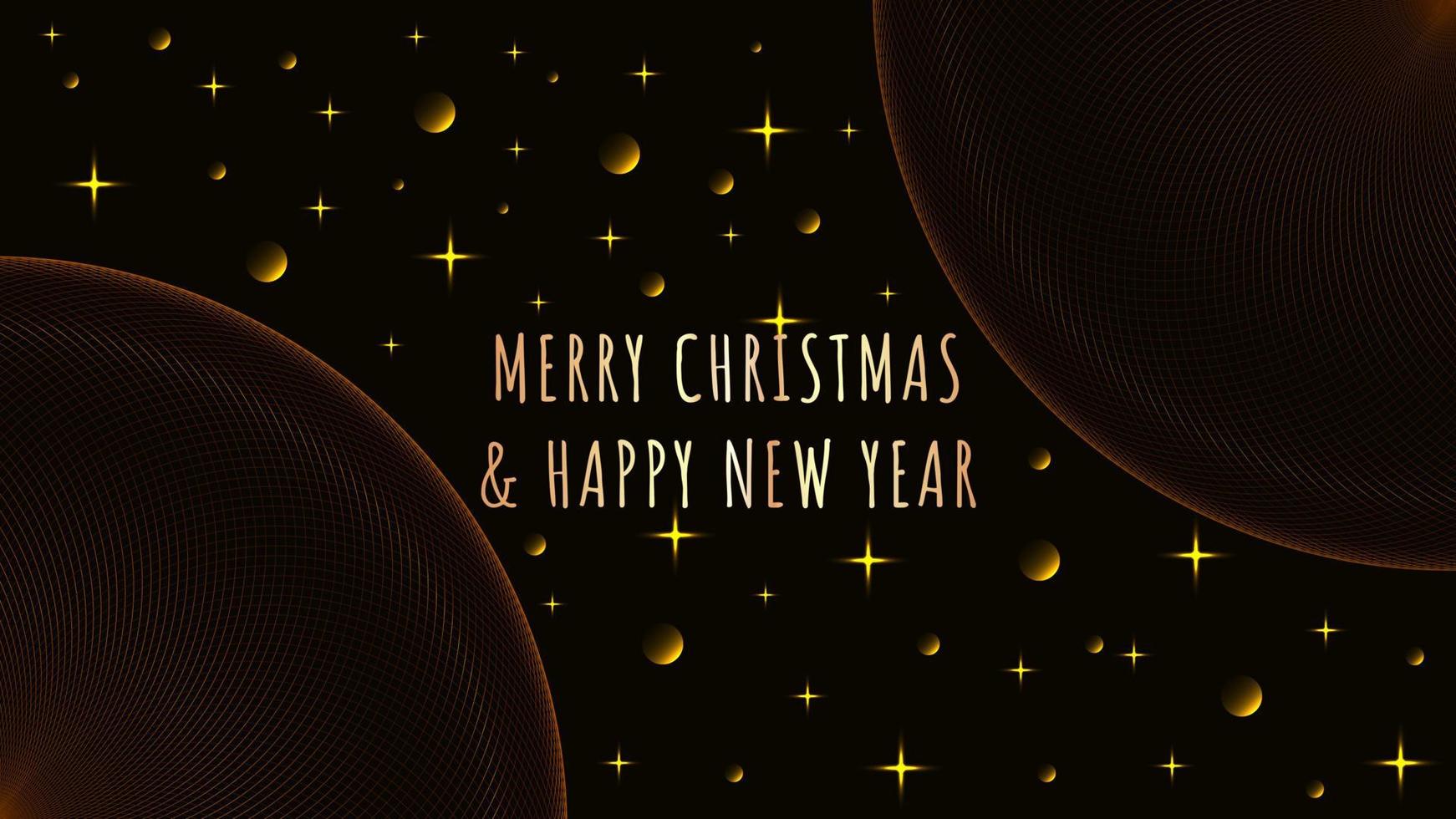 concept of merry christmas and happy new year with luxury elegant gold of galaxy theme background. vector