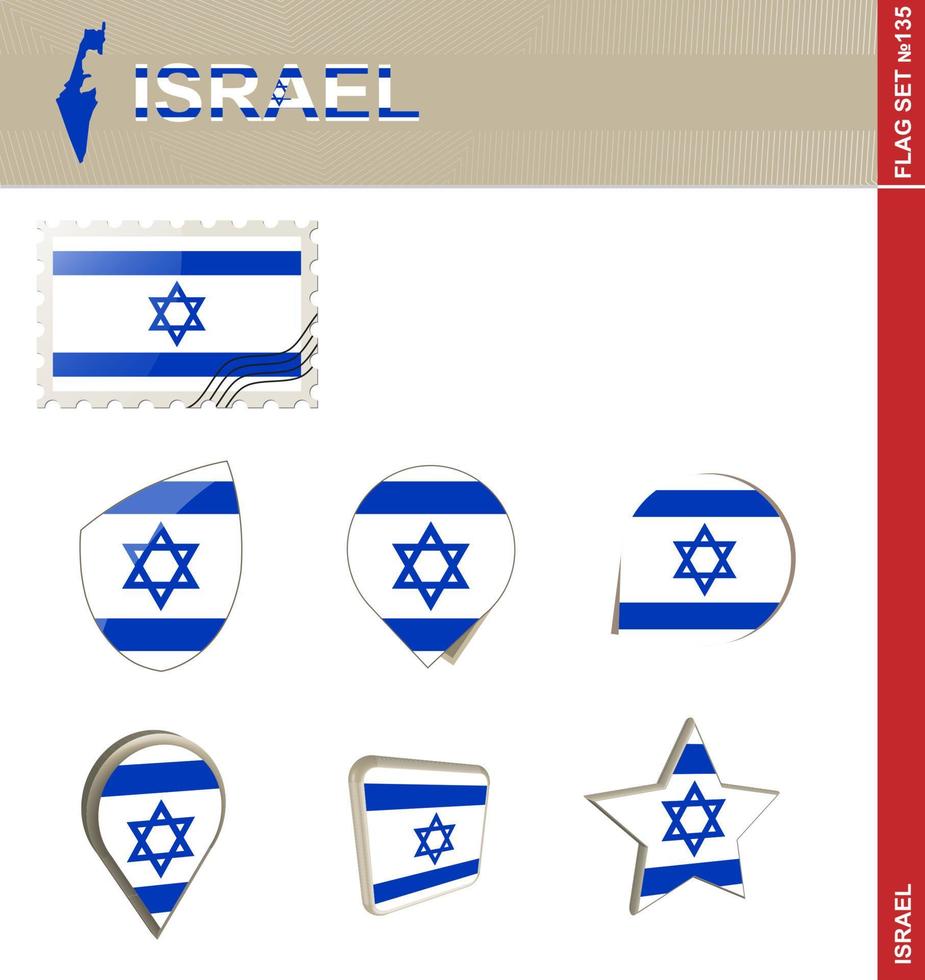 Israel Flag Set, Flag Set vector