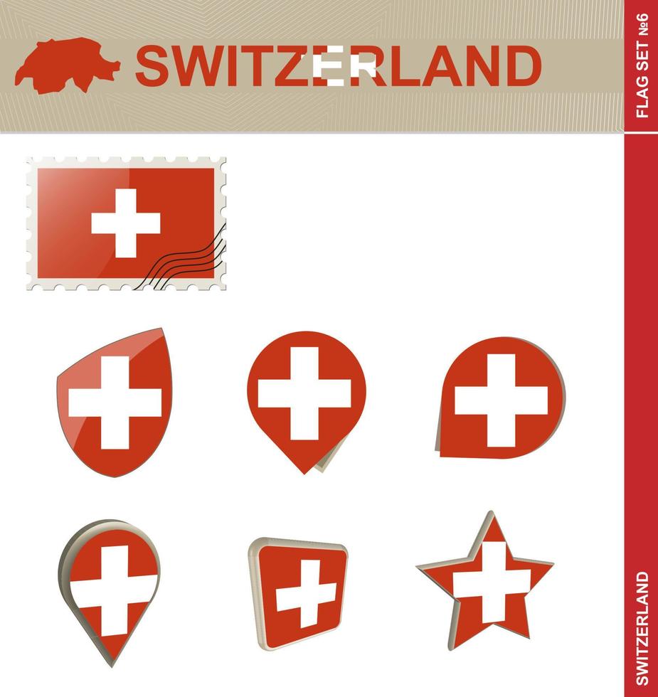 Switzerland Flag Set, Flag Set vector