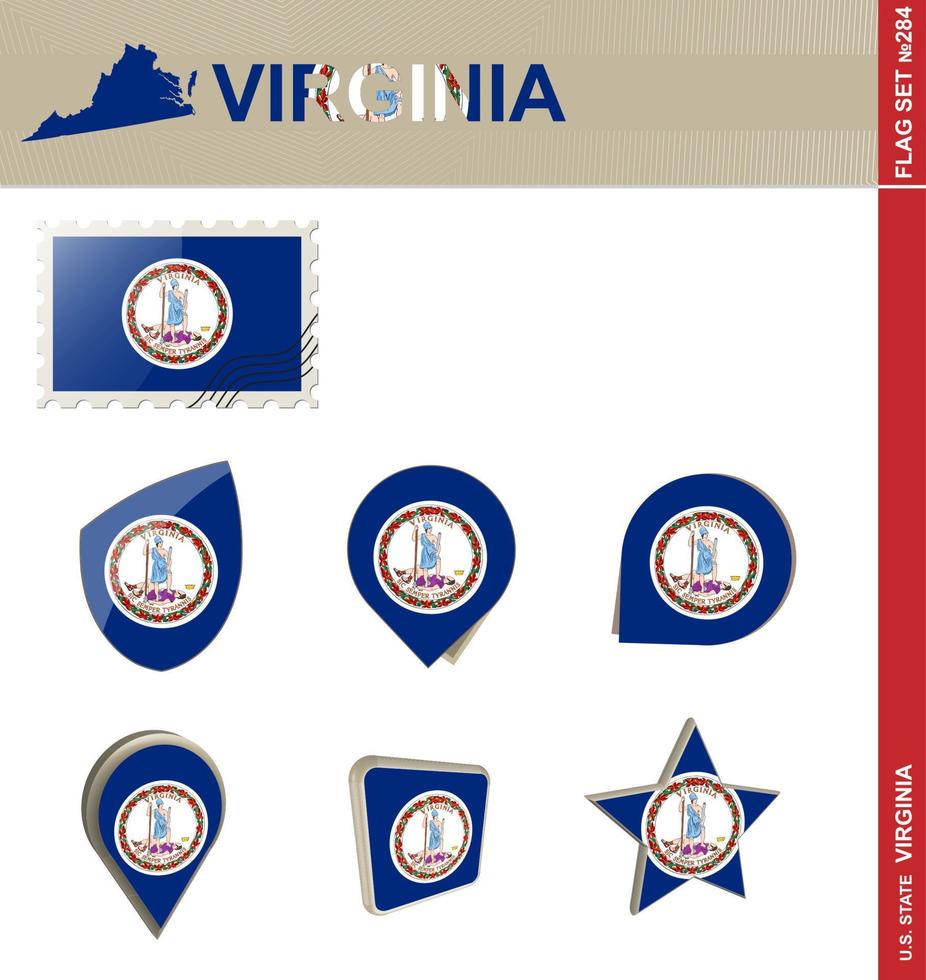 Virginia Flag Set, Flag Set vector