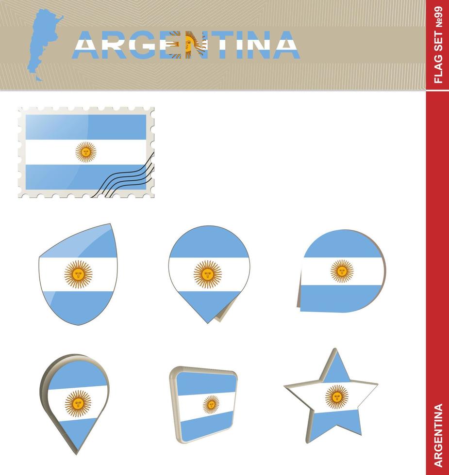Argentina Flag Set, Flag Set vector