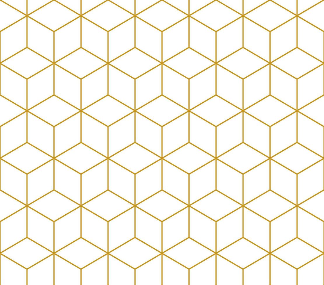 patrón cuadrado de contorno dorado. patrón transparente incluido en la muestra. vector