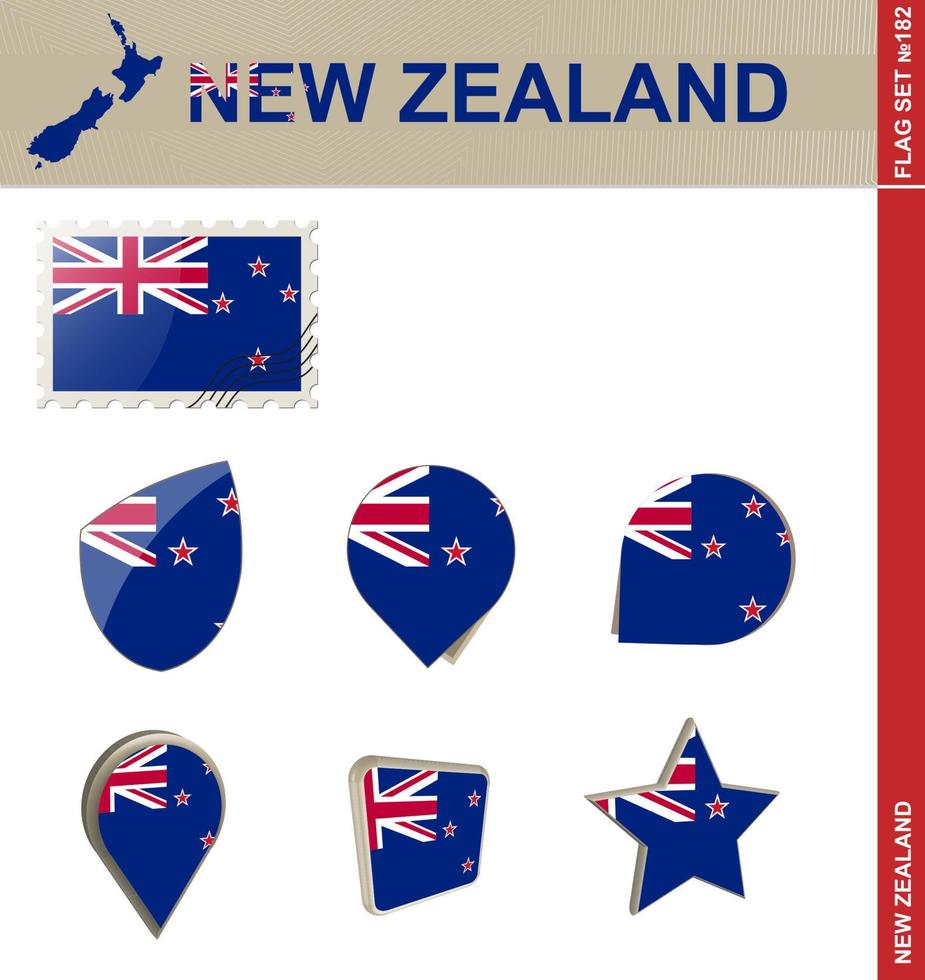 New Zealand Flag Set, Flag Set vector