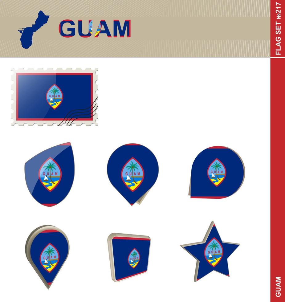 Guam Flag Set, Flag Set vector