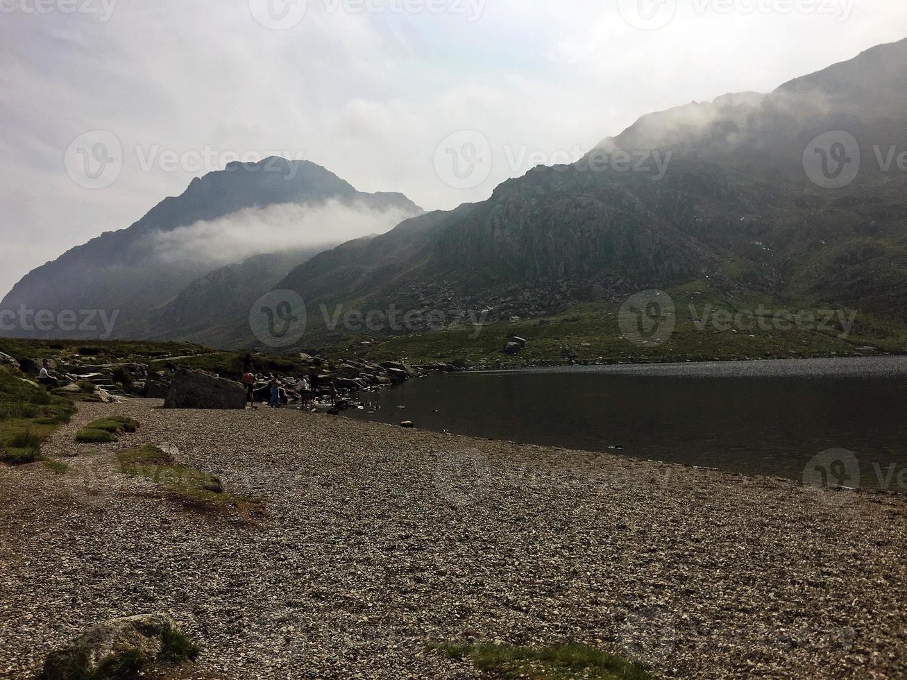 A view of the Wales countryside in Snowdonia near Lake Ogwen photo