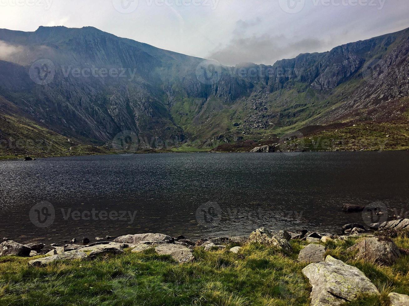 A view of the Wales countryside in Snowdonia near Lake Ogwen photo