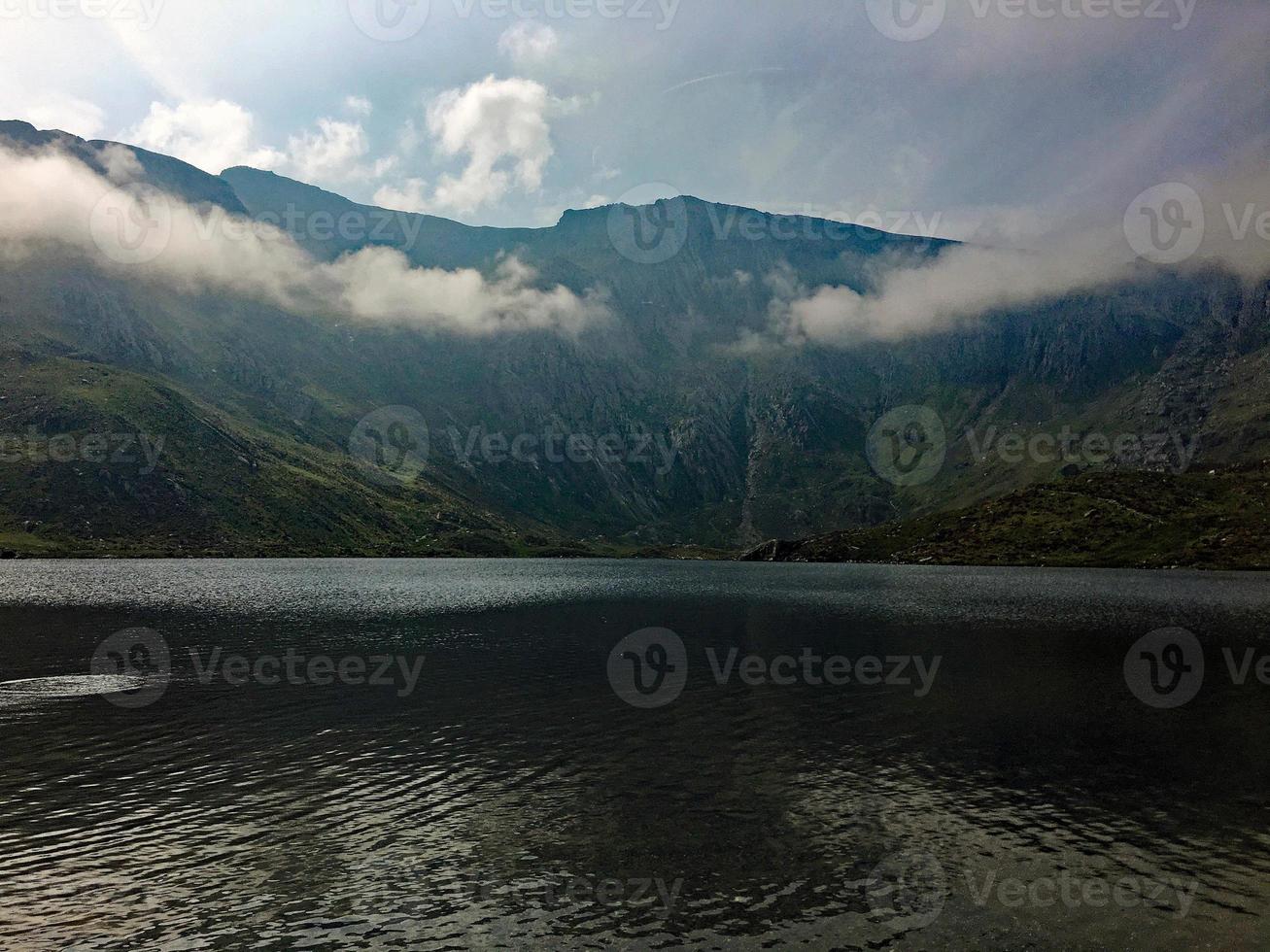 A view of the Wales countryside in Snowdonia near Lake Ogwen photo