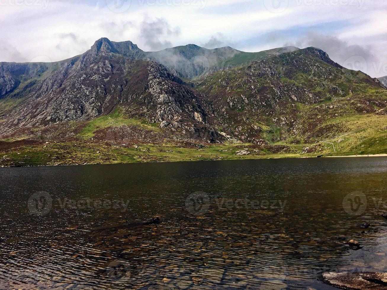 A view of the Wales countryside in Snowdonia near Lake Ogwen photo