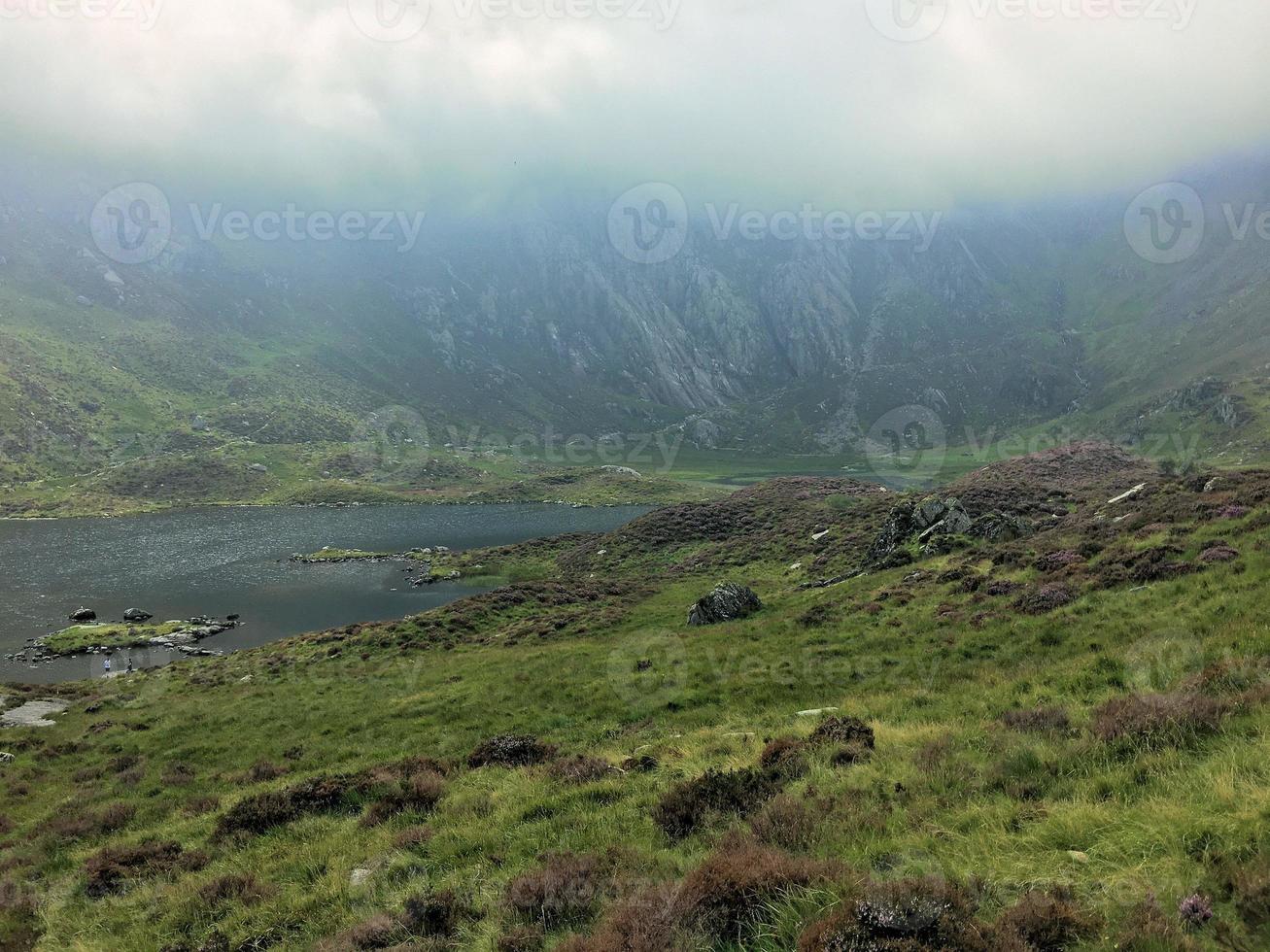 A view of the Wales countryside in Snowdonia near Lake Ogwen photo