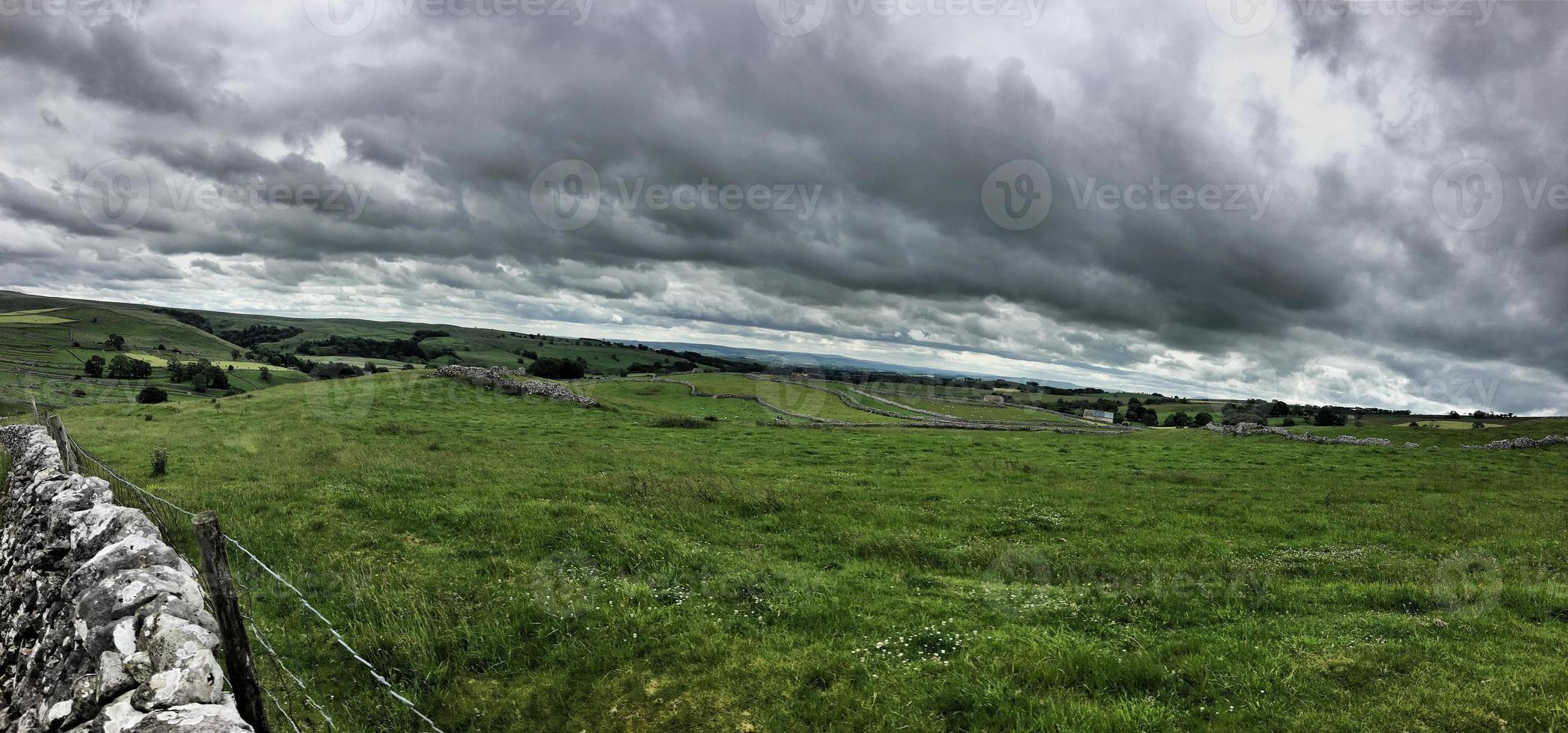 A view of the Yorkshire Moors near Mallam Cove photo