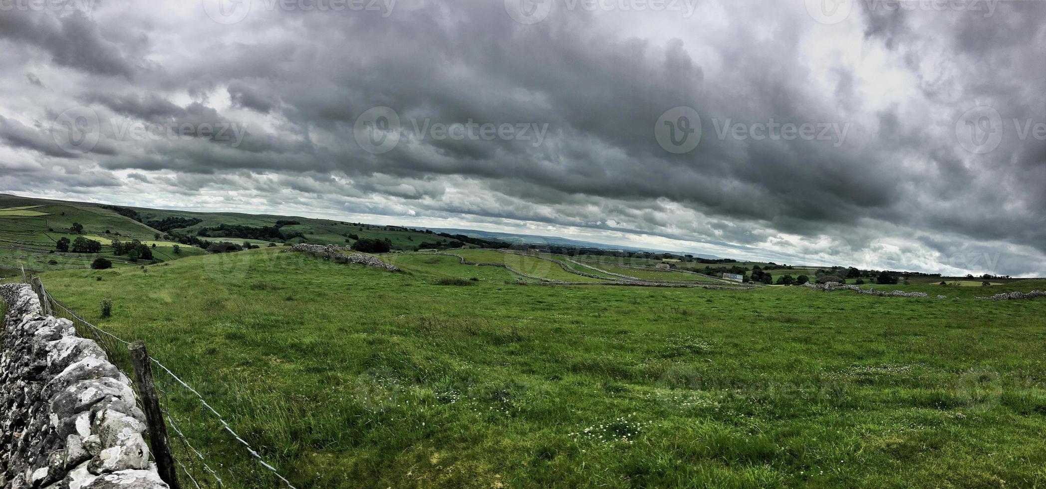 A view of the Yorkshire Moors near Mallam Cove photo