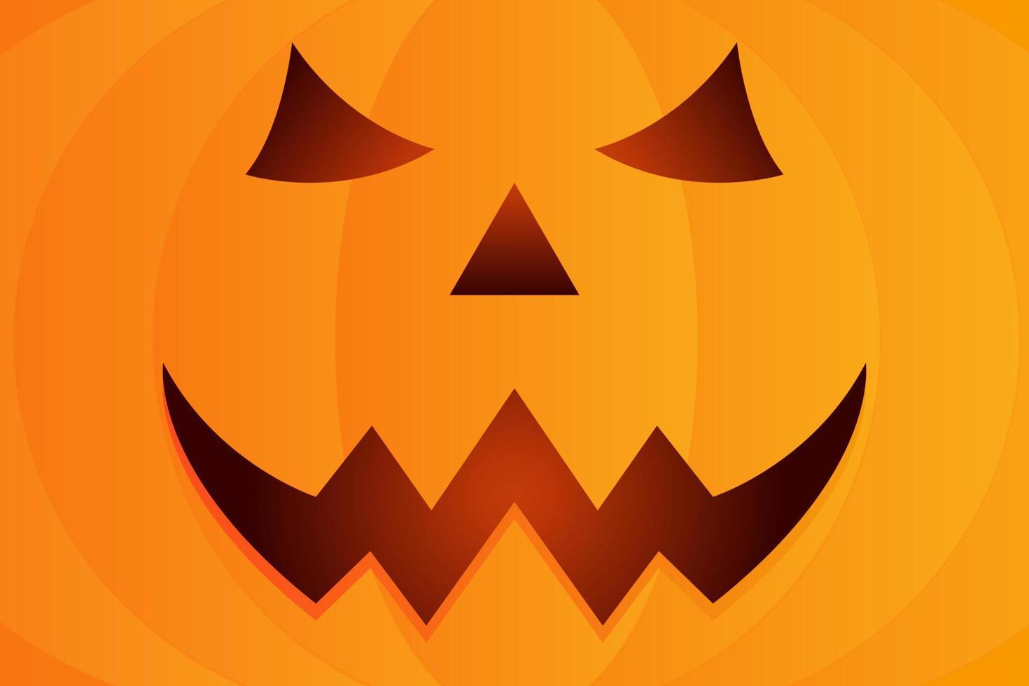 Halloween Pumpkins Background, Vector Cartoon Illustration.