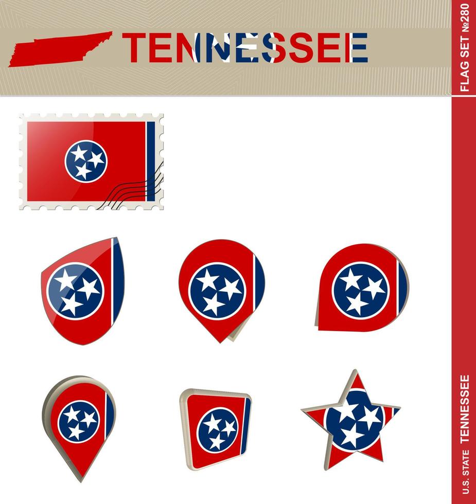 Tennessee Flag Set, Flag Set vector
