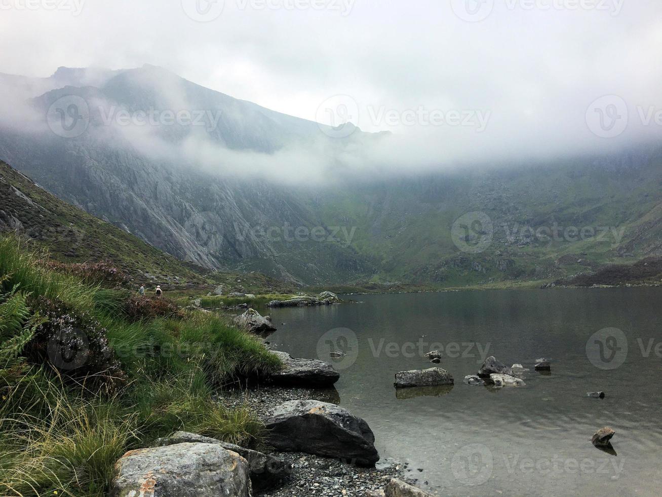 A view of the Wales countryside in Snowdonia near Lake Ogwen photo