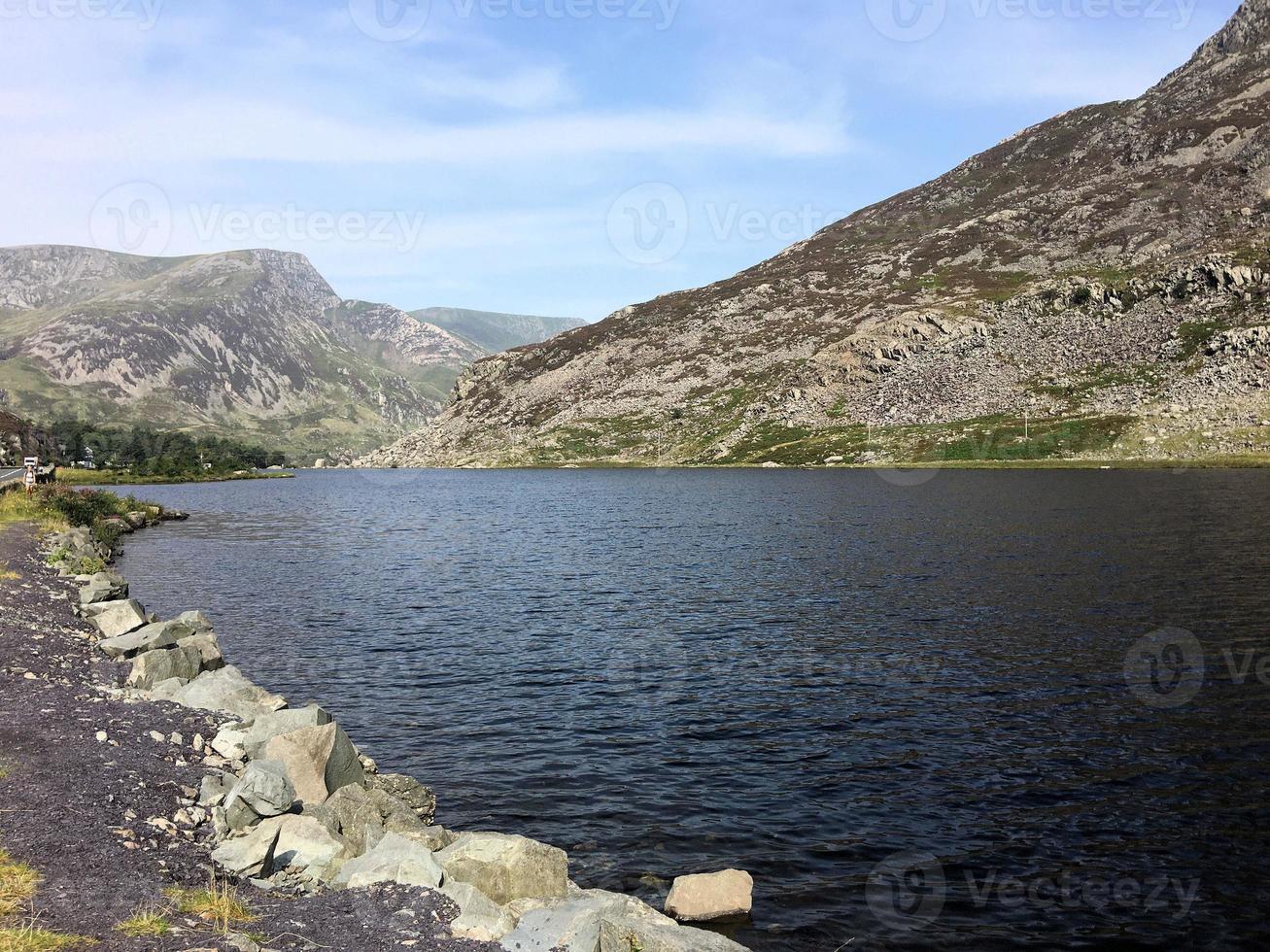 A view of the Wales countryside in Snowdonia near Lake Ogwen photo