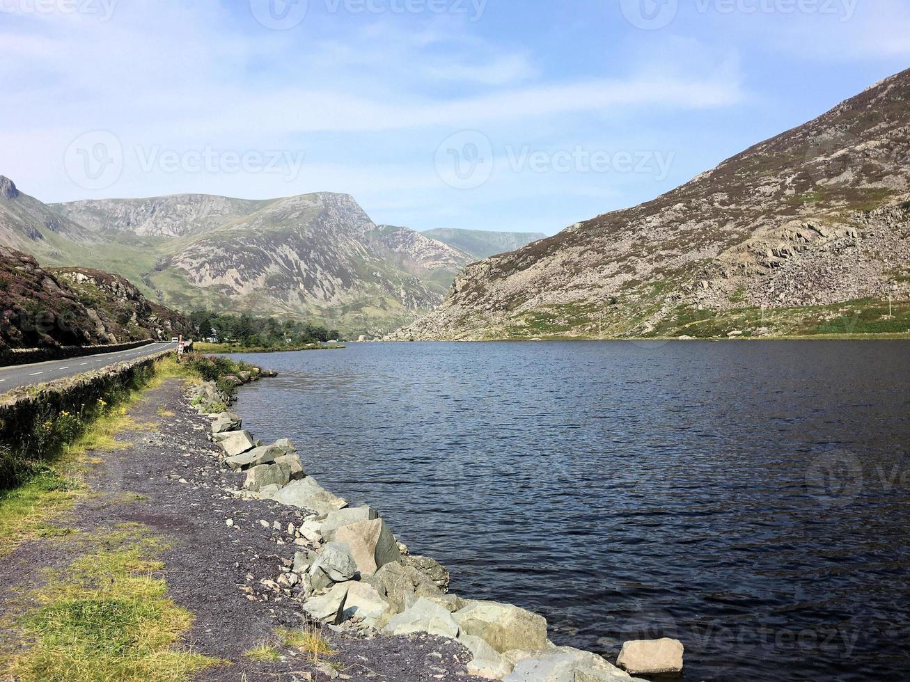 A view of the Wales countryside in Snowdonia near Lake Ogwen photo